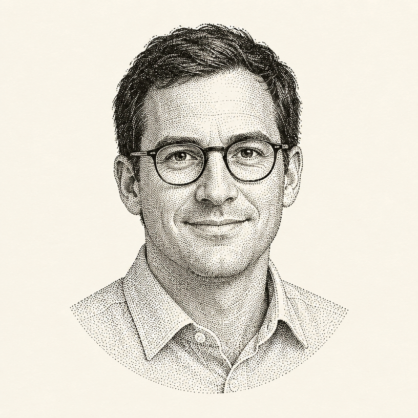 Retrato hedcut de una directora de marketing